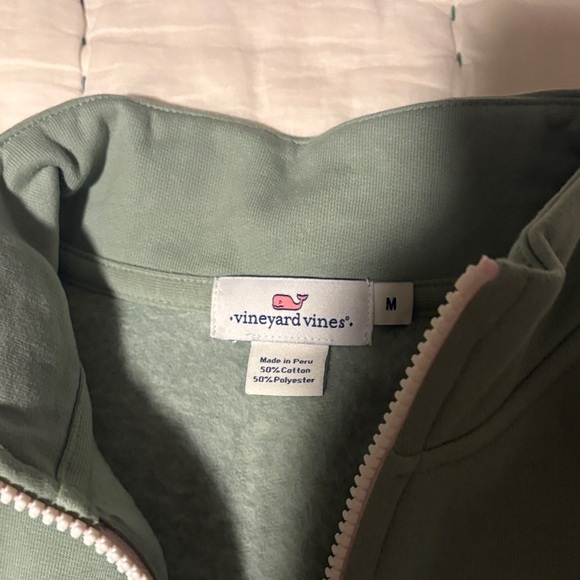 Vineyard Vines Sage Green Half-Zip Hoodie - Picture 2 of 3